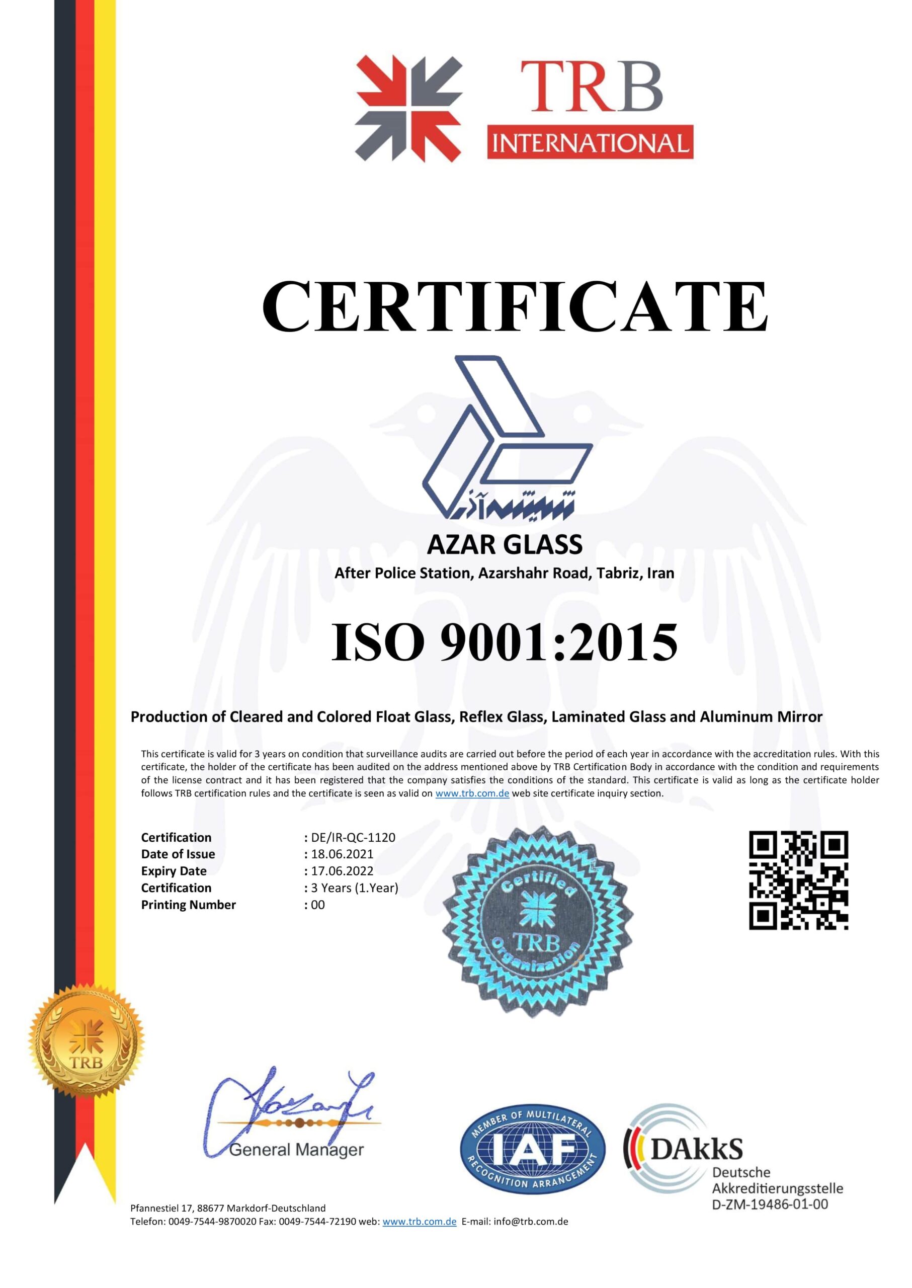 2021.06.18 Issue ISO9001 شیشه آذر (2)